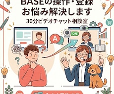 ビデオチャットBASEの操作・登録お悩み解決します 基本30分3000円画面共有でマンツーマン！初心者大歓迎です