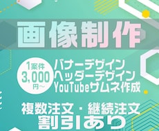 バナー、ヘッダー、サムネイル作成します イメージ1