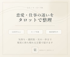 恋愛・仕事の迷いをタロットで整理します イメージ1