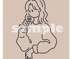snsアイコン制作します ゆるっとしたシンプルなイラストをお描きします！
