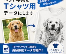 ペット写真をTシャツ用データにします 印刷に適した高品質データへ仕上げます