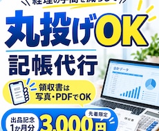追加料金なし！仕訳数無制限で1ヶ月分の記帳します イメージ1