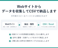 指定サイトからデータ収集しCSVで納品します イメージ1