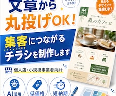 文章から丸投げOK！集客チラシをAI活用制作します イメージ1