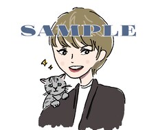 ゆるくて可愛いアイコンサイズの似顔絵を描きます イメージ1