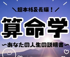 算命学であなたの人生の説明書作成します イメージ1