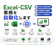 Excel・CSVの定型作業を自動化します イメージ1