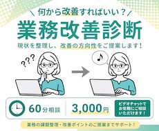Excel・業務改善なんでもご相談に乗ります 現状を整理し、最適な改善方法をご提案します！