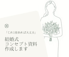 業者ごとのズレを防ぐ結婚式コンセプト資料作成します イメージ1