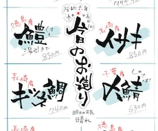 やり取り最小限！お得に手書きメニュー書きます イメージ1