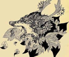イラスト（動物、架空生物、モノクロ）描きます イメージ1
