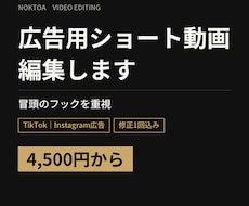 広告用ショート動画を編集します イメージ1