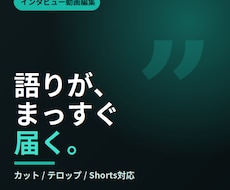 インタビュー動画のカット・字幕・BGM対応します イメージ1