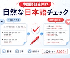 中国語話者向けの自然な日本語をチェックします イメージ1