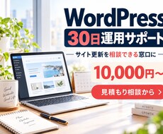 ワードプレスの30日運用をサポートします イメージ1