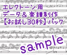 エレクトーン用データ譜面制作致します イメージ1