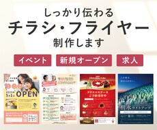 しっかり伝わる、目に留まるチラシを制作します 見た目が綺麗なだけじゃない、成果につながるチラシを提供します