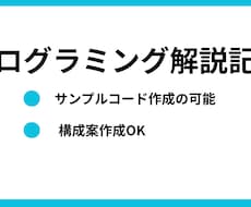 プログラミング解説記事を執筆します イメージ1