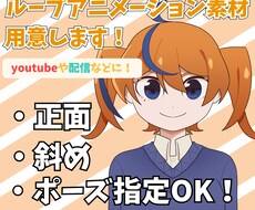 配信動画用！口パク・まばたきアニメ素材作ります ループ対応・透過OK！配信ですぐ使えるアニメ素材を作ります。