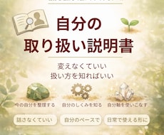 あなた専用の「自分の取り扱い説明書」を作成します イメージ1