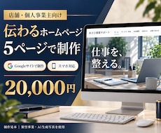 事業紹介ホームページを５ページで制作します イメージ1