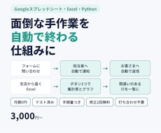 GAS・Excelで面倒な手作業を自動化します イメージ1