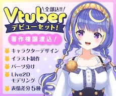 Vtuberデビュー応援!!全工程制作します Live2Dモデル・表情差分・著作権譲渡込!!