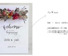 ウェルカムボード作ります 結婚式・ギフトなど・ミニブーケ作り