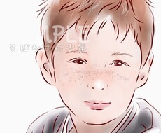 似顔絵を描きます 水彩画風、優しい雰囲気の似顔絵はいかが？