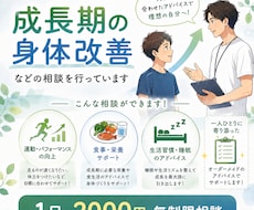 学生さんの体の成長・改善など説明します 一人一人に合わせた改善ポイントを提供します。