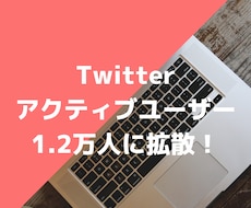 セール中！Twitterで1.2万人に拡散します 影響力の高い人が多い1.3万人へ拡散します！