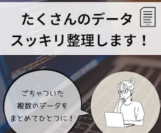 たくさんのデータ、すっきり整理します イメージ1
