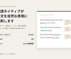 英語ネイティブが英文を自然な表現に添削します イメージ1