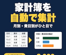 スプレッドシートの家計簿・収支管理表を作ります イメージ1
