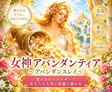 女神アバンダンティアの光で豊かさの流れをひらきます 愛・喜び・金運も。豊かさを受け取る私へ