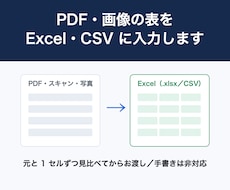 PDFや画像の表をExcel・CSVに入力します イメージ1