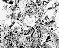 デジタルA4サイズのモノクロイラストを制作します イメージ1