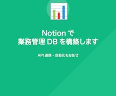 Notionで業務管理DBを構築しますます イメージ1