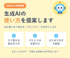 仕事に合わせたAIプロンプト（指示文）を作ります イメージ1