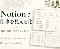 Notionで顧客・案件・タスク管理を整えます イメージ1