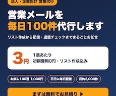 1通3円営業メールを毎日100件代行します イメージ1