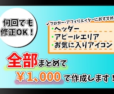 ブログにオススメ！ヘッダー・アイコン等作成致します イメージ1
