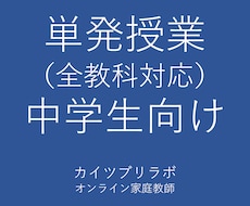 単発授業（60分）を行います イメージ1