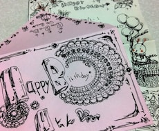 世界におひとつのイラスト入り便箋を作成します 黒ペンで便箋に手書きでイラストを描きます♪