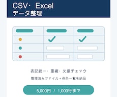 CSV・Excelのデータを整理します イメージ1