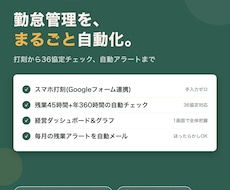 勤怠管理をまるごと自動化するツールを作ります イメージ1