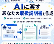 AIに渡す「あなたの取扱説明書」を作ります AIとのやり取りの履歴から、あなた専用のカスタム指示を作成！