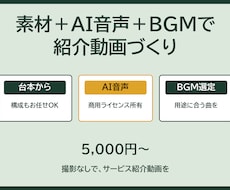 AI音声とBGMつきの紹介動画を作ります イメージ1
