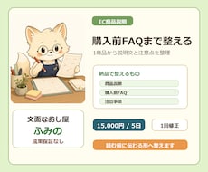 商品説明と購入前FAQ文を整えます イメージ1