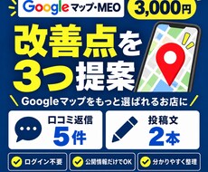 Googleマップ・MEO改善案と文章を作成します イメージ1